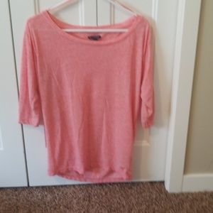 3/4 sleeve pink top
